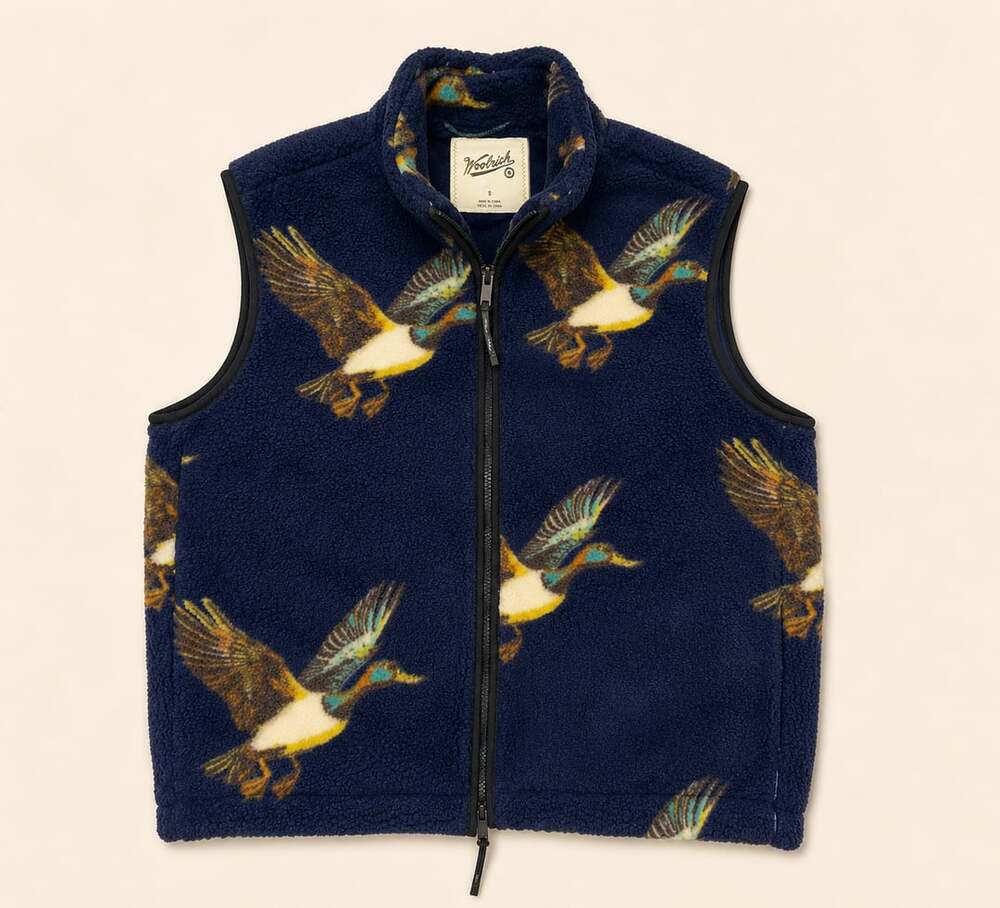 Woolrich x Target Mallard Duck Fleece Vest Small Hunting Grandpa Core